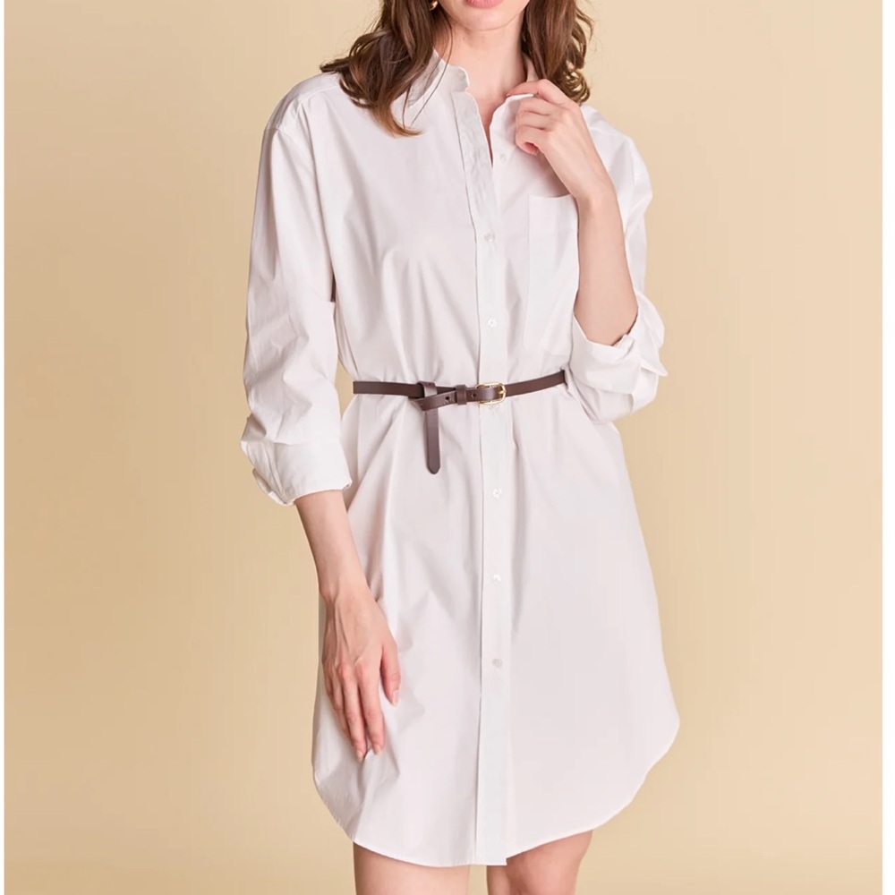 English Factory White Oversized Button-Down Shirt Dress - Picture 4 of 9